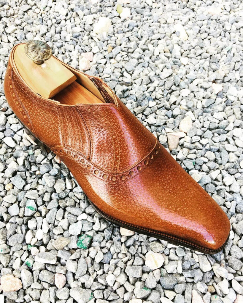 Side Elastic Shoes Pig Leather