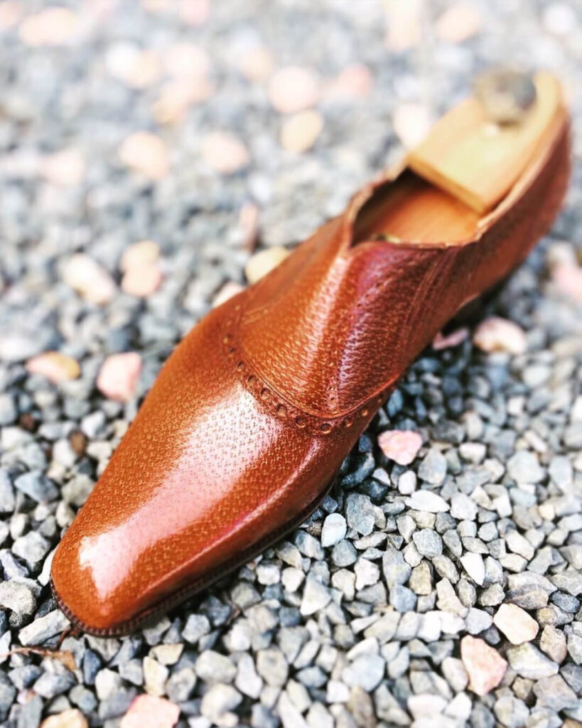 Side Elastic Shoes Pig Leather