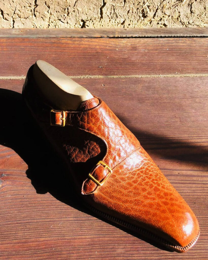 Bullfighting Leather double monk strap